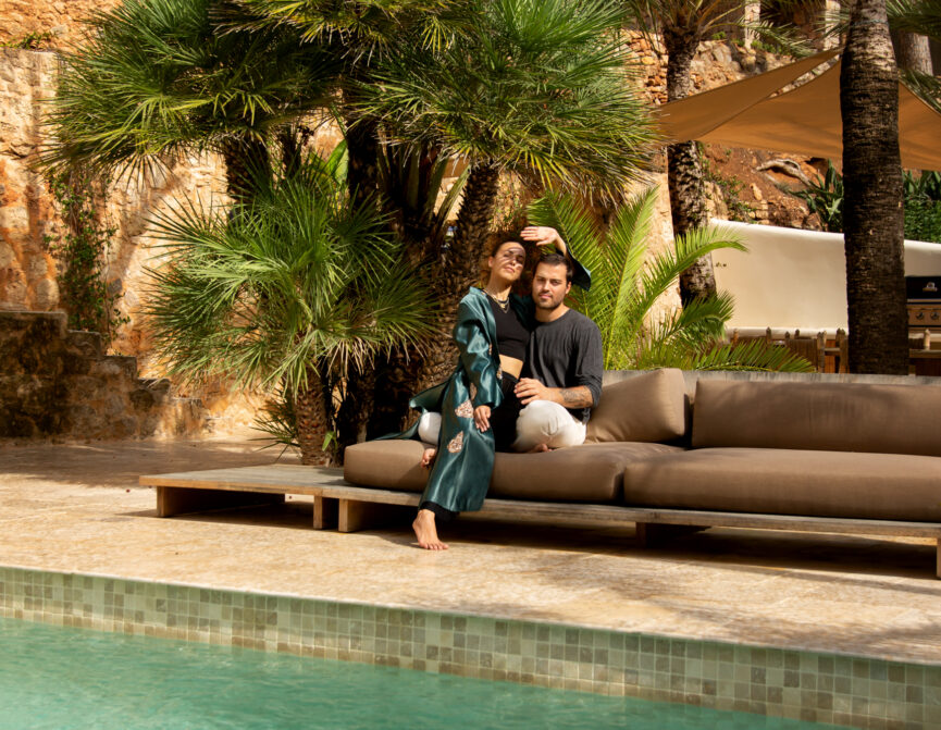 Finca Alma Homeowners Victor and India by the pool
