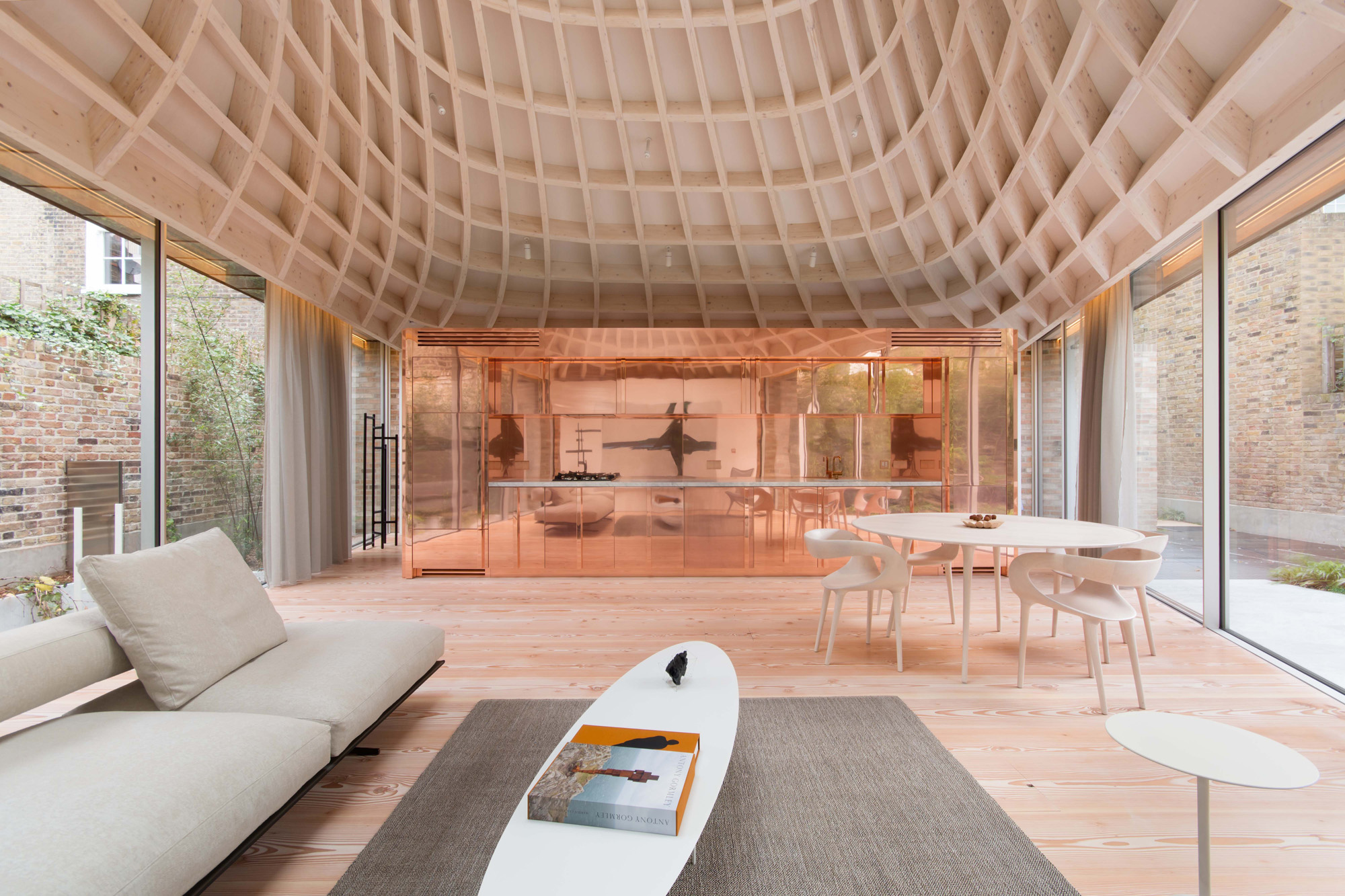 A architect-designed reception room of a luxury house in Pembridge Villas Notting Hill W11