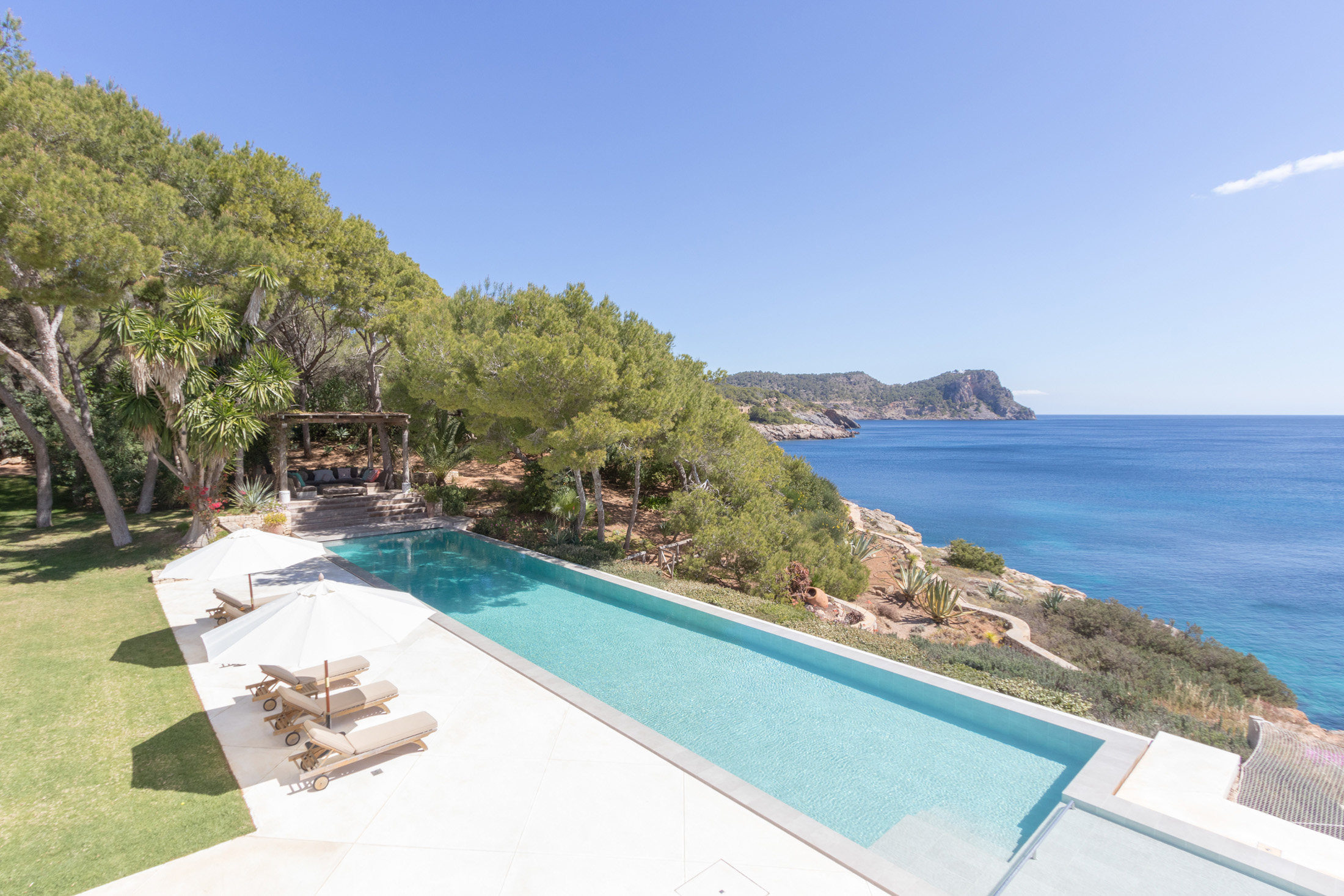 Sea view of Villa Mastella luxury Ibiza Villa to rent