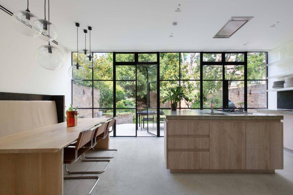 Critall windows at Fran Hickman's luxury architecture and interior design project Horbury Crescent