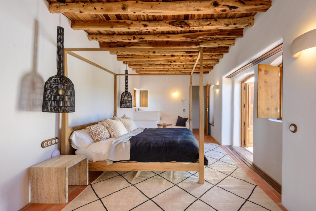 Bedroom of Villa Mariposa in Ibiza